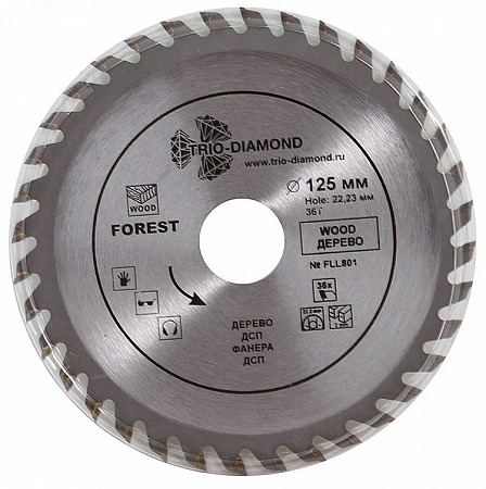 Диск пильный 125*22,23*36Т FLL801 (50)