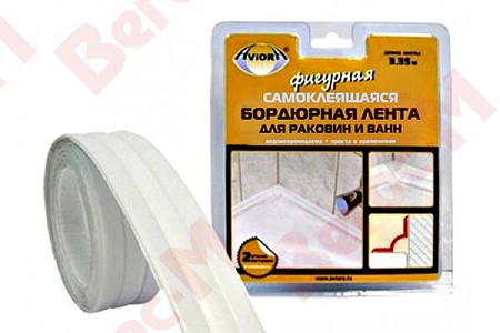 Лента Фигурная самоклеящаяся бордюрная д/рак и ванн 3,35м (10)