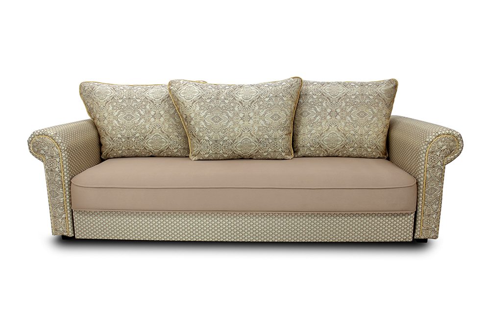 Гамбург 3р (с 3 подушками) (*Каркас: Eliza 105b (вставка в подлокотн Eliza 105a), Основа: Макс 2 бежевый, Подушки: Eliza 105a)