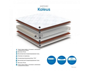 Матрац 900*2000 Колеус (высота 20 см, жест 4/5)