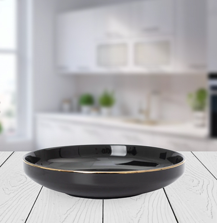 Тарелка суповая BLACK GOLD 19см