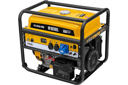 Генератор бензиновый PS-95EA-PRO, 9,5 кВт, 230 В, 40 л, разъём ATS, эл.старт// Denzel