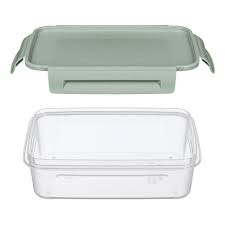 Контейнер д/продуктов 0,75л Lock&Ok прямоуг. зеленый флэк (24) 433155136 Быт