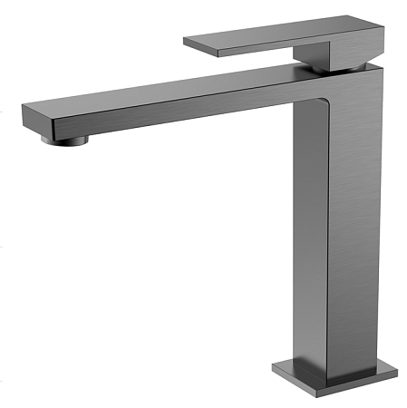 Смеситель для умывальника QUBIC Shine Gun Metal
