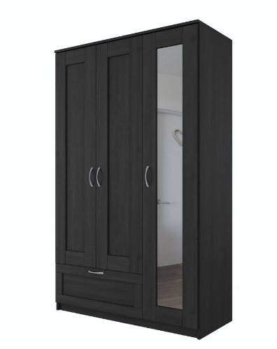 Шкаф комбинированный  СИРИУС  "3 двери и 1 ящик Дуб Венге RU"