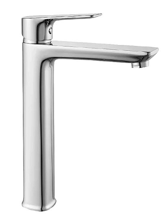 Смеситель одноручный (35 мм) для умывальника высокий, монолитный, хром, RS27-14
