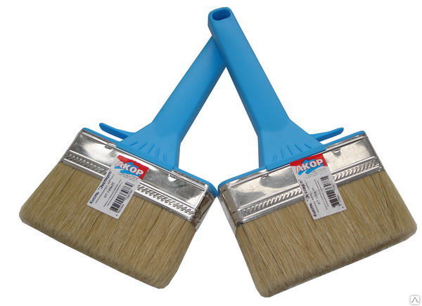 Кисть  AKOP Эксперт КП 120*25мм пластик. ручка натуральная щетина (плоская) (70)