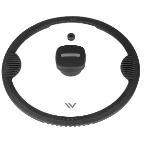 Крышка из термост. стекла с силиконовым ободом 28смGris clair