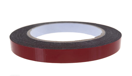 Лента клейкая на вспененной основе усиленная, двусторонняя, черная, 12 мм х 5 м// Matrix (150)