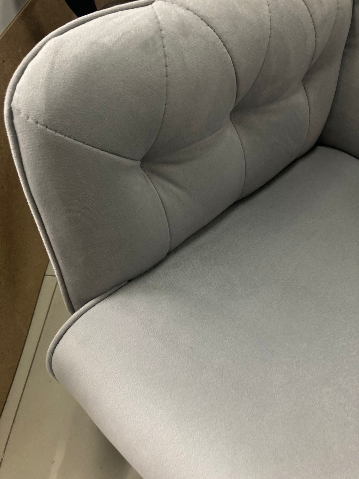 Кресло Фортуна 5(78) м.Вельвет серый 5 Механизм  TOP-GAN  Пятилучие Хромированное колесо