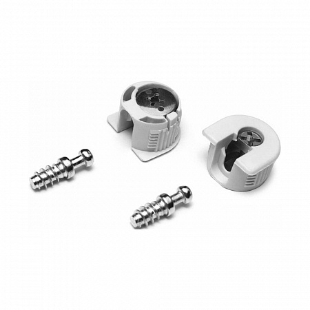 Эксцентриковая стяжка D20мм, белая (2 шт) (10)