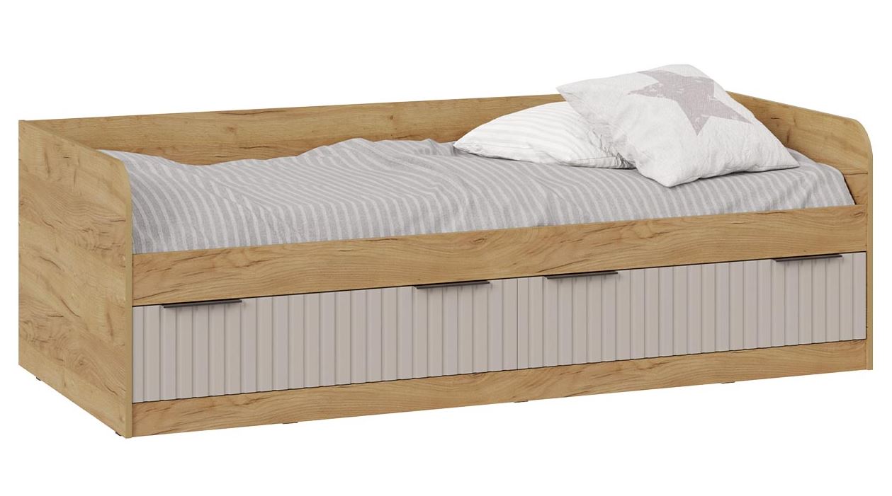 Кровать комбинированная Хилтон (900) Тип 1 (Дуб Крафт золотой/Мокко матовый)																				