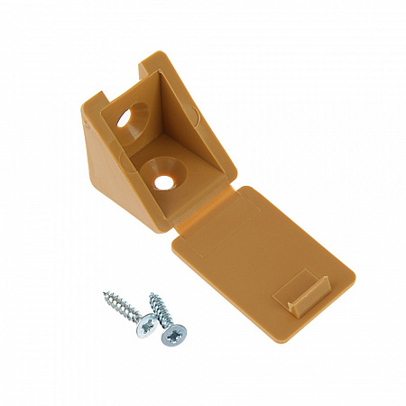 Уголок мебельный с шурупом - бук (4 шт) - пакет