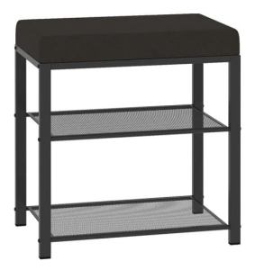 Банкетка "Торонто 13S"цвет каркаса графит, цвет сиденья серый (1)