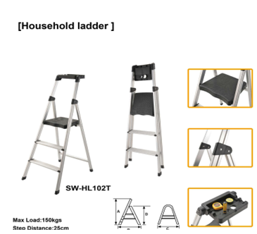 Стремянка Step стальная, 6ти-ступенчатая