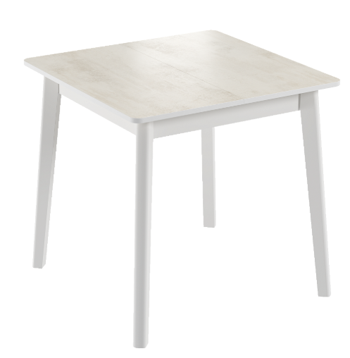 Стол Бейсик-88 хромикс белый/белый