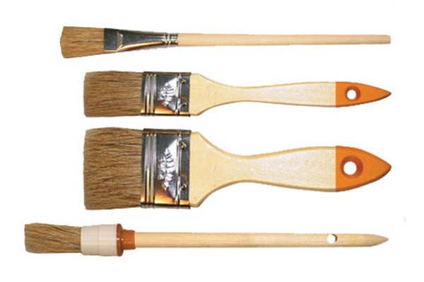 Набор кистей 4 шт плоские 3/4" 1/5"круглые №1 №2 SPARTA  (200)