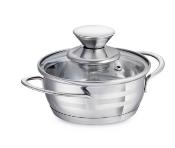 Кастрюля со стек. кр. 0,6л; 12х5 см Linea BIMBO vitro