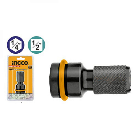 Переходник с квадратным приводом 1/2" на шестигранное гнездо 1/4" INGCO ABH60501 (20)