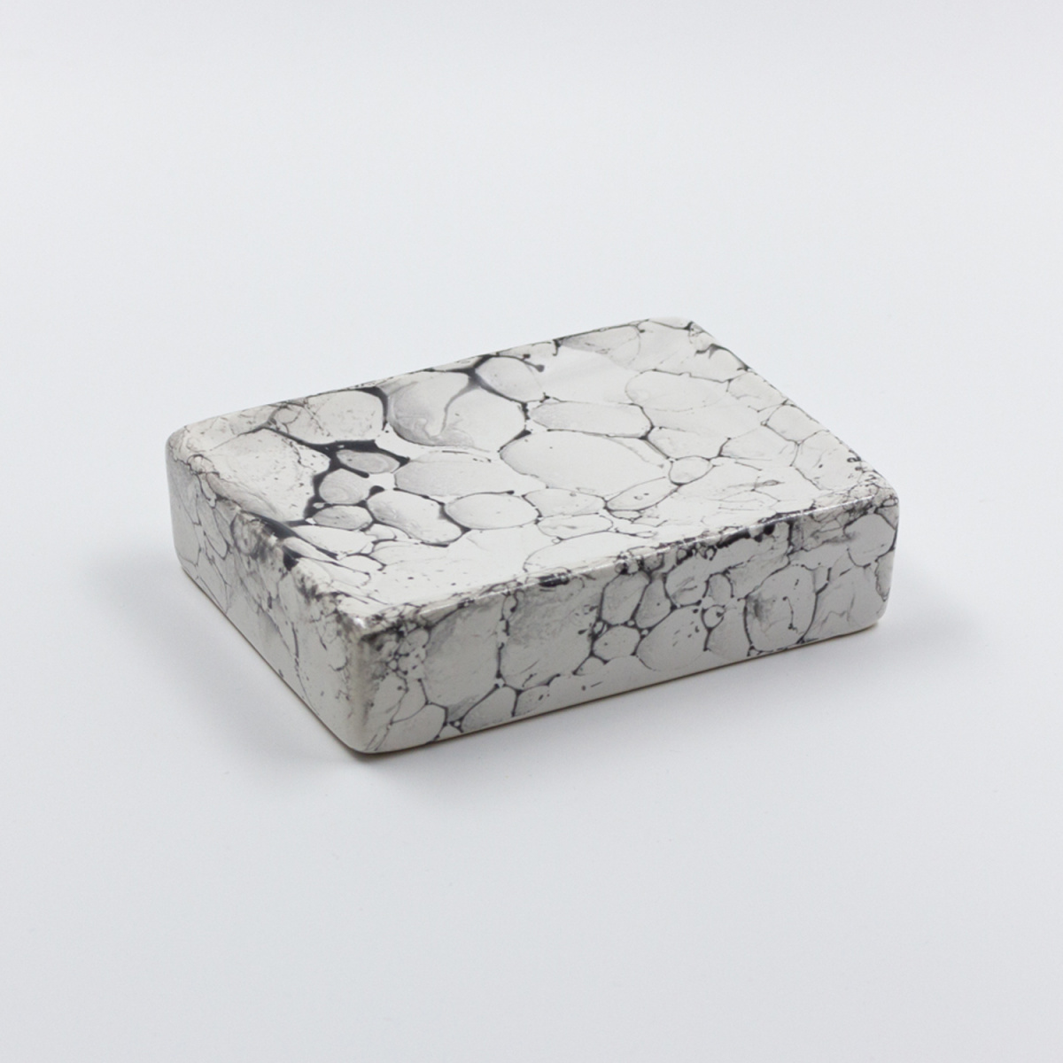 Мыльница Керамическая,  белый мрамор