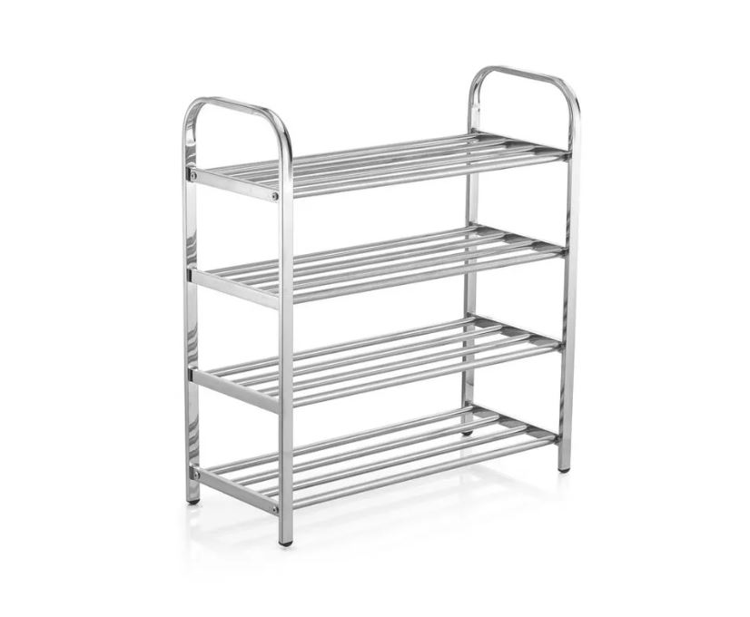 Этажерка под обувь 4-х ярусная (длина 80 см, металл)														