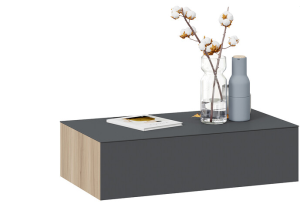 Стол туалетный Глосс (Яблоня Беллуно/Cтекло Графит матовый) ТД 319.05.01