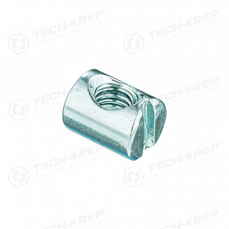 Гайка мебельная потайная с прямым шлицем М6х12,5 (2 шт)