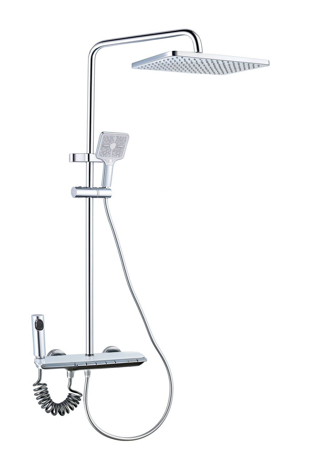 Душевая система DALAS white с тропическим душем высокого давления