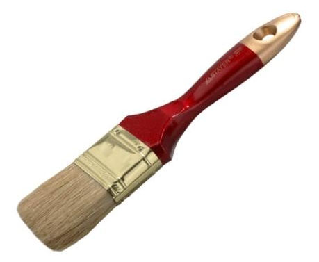 Кисть плоская ПРОФИ, натуральная щетина, 25 мм(12)