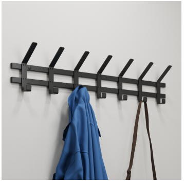 Вешалка настенная "ТОРОНТО 7" (Черный)