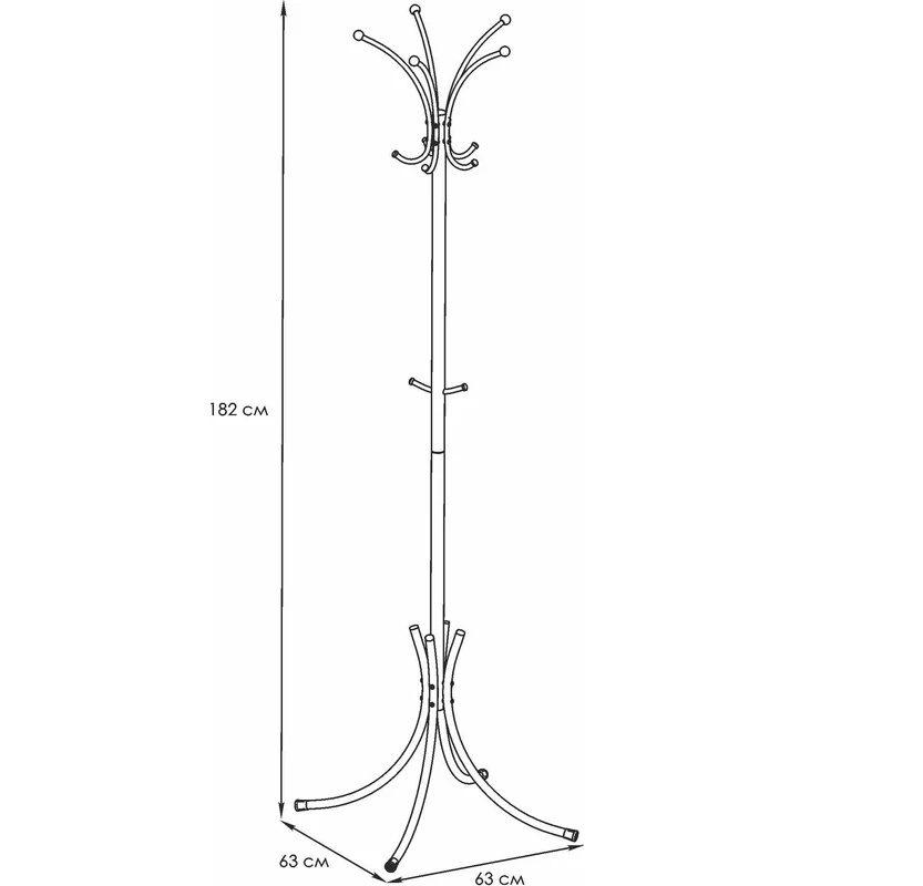 Вешалка напольная "Корона" разборная, белый