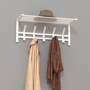 Вешалка с полкой "Торонто 21", hanger with shelf (Белый)