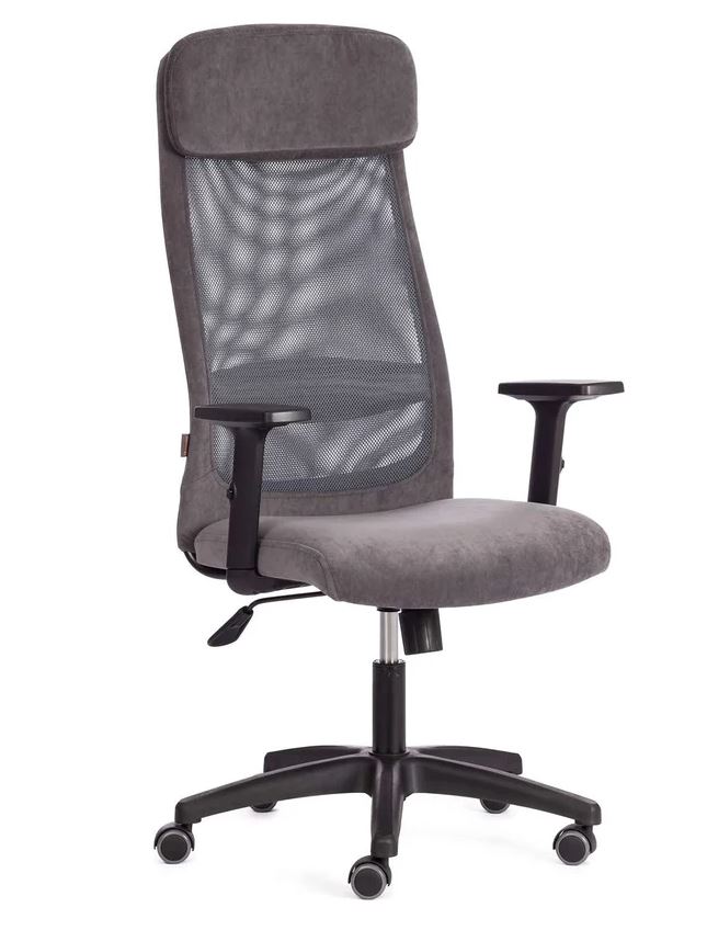 Кресло PROFIT PLT [флок/ткань, серый, 29/W-12