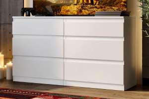 Комод КАСТОР 6 ящиков RU белый