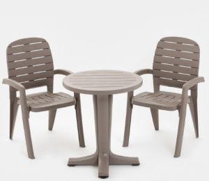 Набор садовой мебели "Прованс": стол круглый диаметр 65 см + 2 кресла, мокко  9605976
