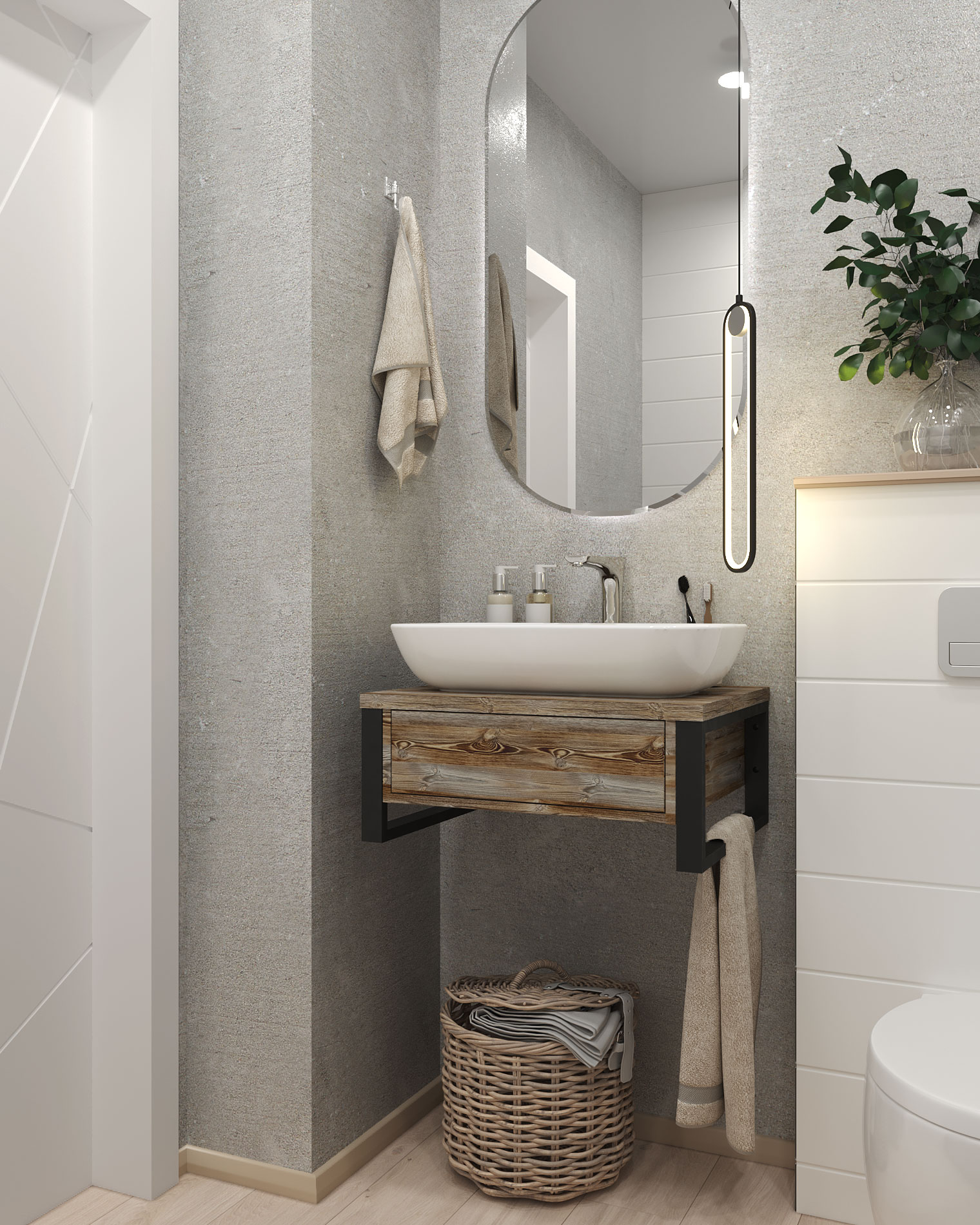 Тумба GRUNGE LOFT 60П 1в.я Дуб Намибия