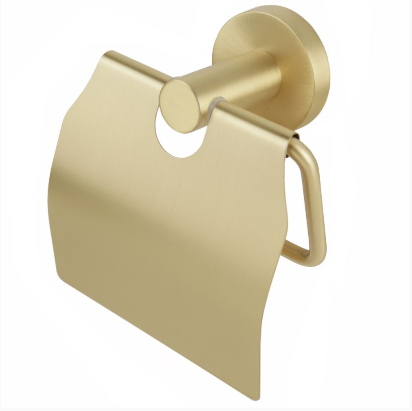 Держатель для туалетной бумаги Zenfort "23586" закрытый, золото																