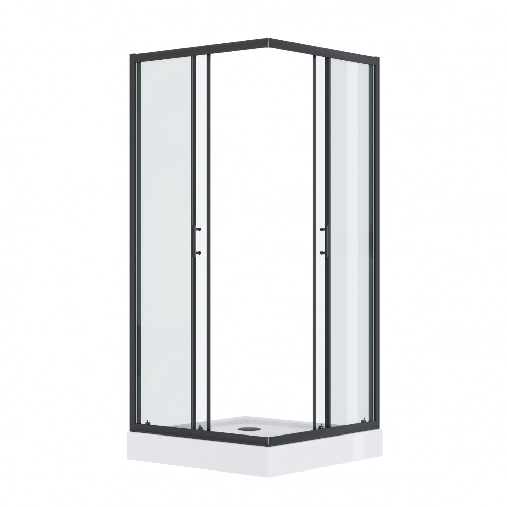 Душевое ограждение Вэлия 90*90*195 квад. черный