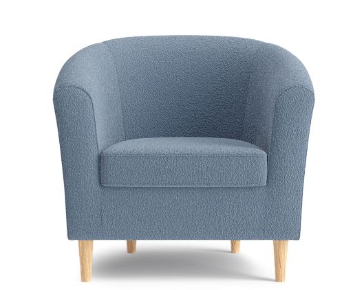 Кресло ВЕСТА тк. Bravo Синий (midnight), опоры светлые	