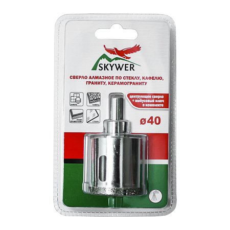 Сверло алмазное 83 мм (кафель,стекло,гранит,керамогранит) "SKYWER"