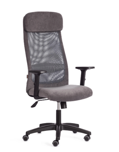 Кресло PROFIT PLT [флок/ткань, серый, 29/W-12]