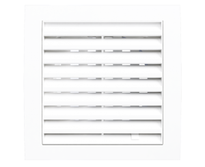 Решетка вентиляционная RRPF фланец D100 разъемная регулируемая 150x150 пластик ERA (10)