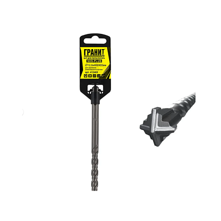 Бур д/перфоратора 12*460/400 Гранит