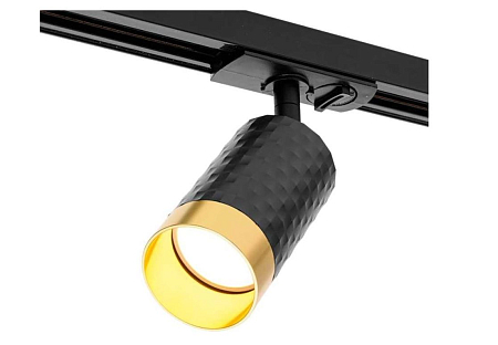 Трековый светильник WOLTA WTL-GU10/10BG IP20 под лампу GU10 Чёрный/золото CELLA D55x165 (50)***