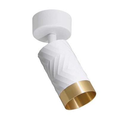 Накладной светильник WOLTA WSL-GU10/S09WG IP20 под лампу GU10 Белый/золото LINEA D60x170 (10)