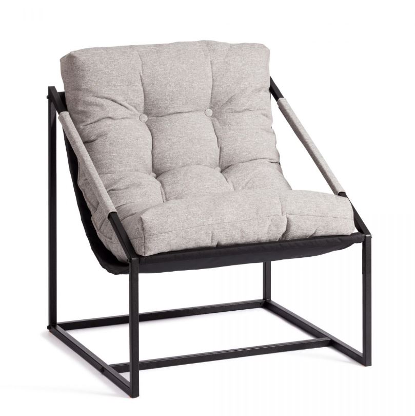 Кресло Charli без подлокотника [рогожка, серо-бежевый, 70х70х84 см]														