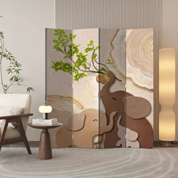 Ширма 4 створки Лужайка 1,8*1,6м на колесах двусторонняя