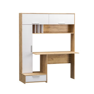 Стол письменный Лайт  03.243 (Дуб Золотой CRAFT, Белый премиум)