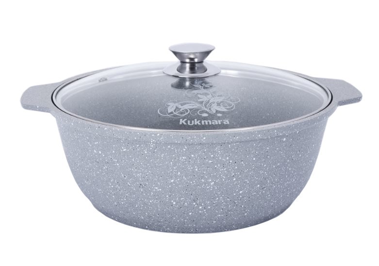 Кастрюля-жаровня 3,0 л, ЖМС 32а, светлый мрамор