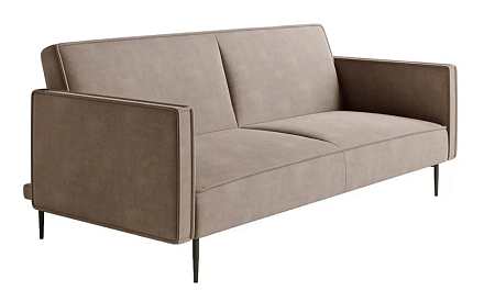 Диван-кровать ЭСТЕ 3-мест, прямой, «клик-кляк», Velutto 23, темн.беж